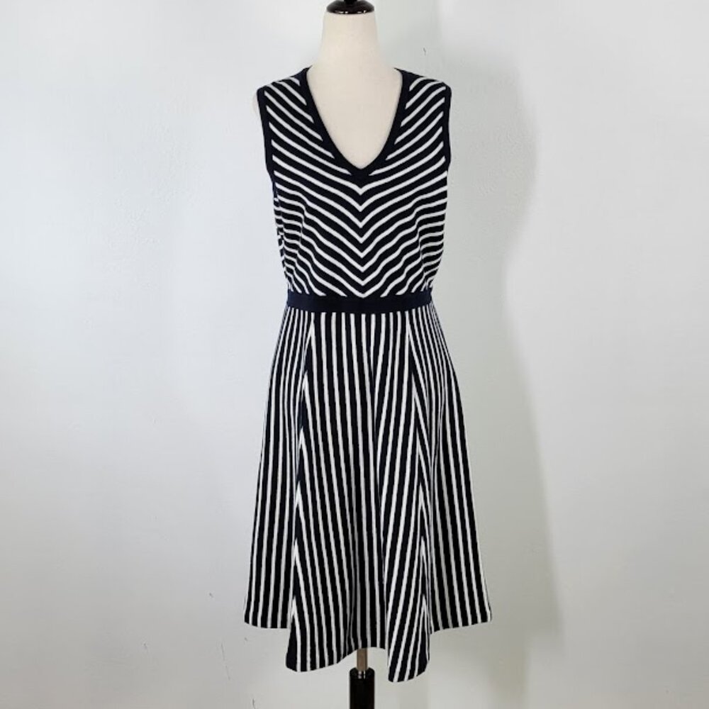 BANANA REPUBLIC striped knitted mini dress Sz M
